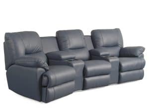 Furnstar 3 seater leather lounge