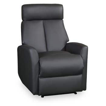 603 recliner in black leather