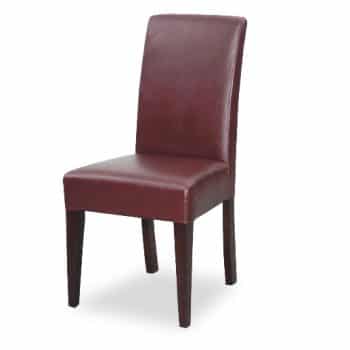 Century High Back dining chair in 2 tone burgandy leather