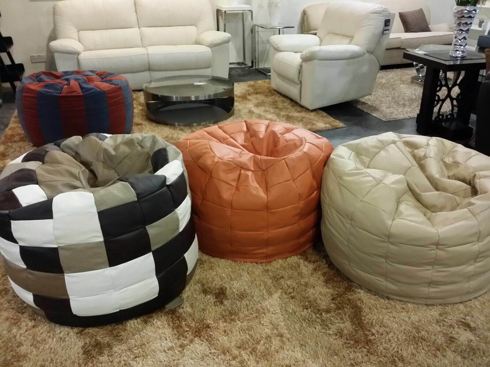 Buy Kushuvi 4XL Bean Bag with Footrest  Cushion Faux Leather With Beans  at Best Price in India