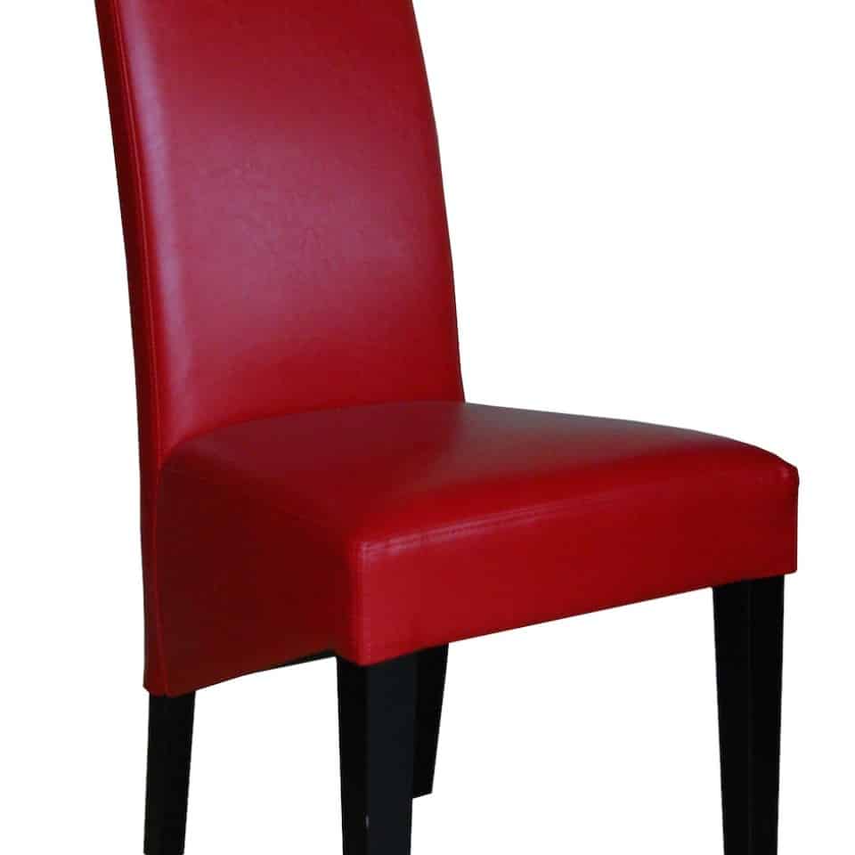 Leather Dining Chair Red M109, Red Leather Kitchen Table Chairs
