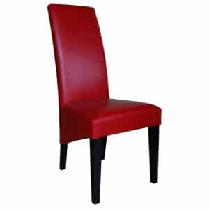 M109 red leather high back dining chair