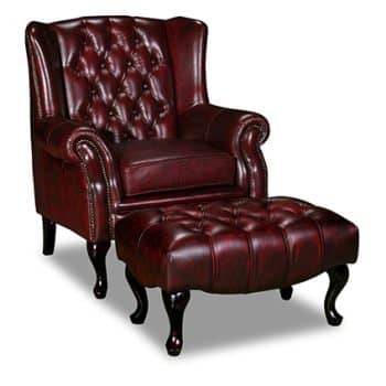 paris chair and ottoman in was he'd off burgundy leather