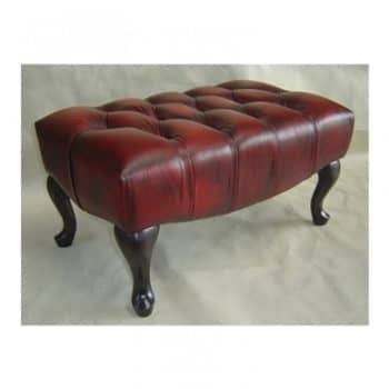 Paris Chesterfield Leather Footstool