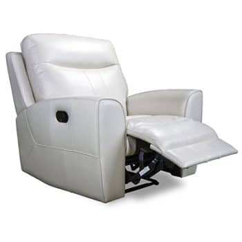3180 recliner in white leather