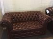 Shirling chesterfield sofa in burgandy leather