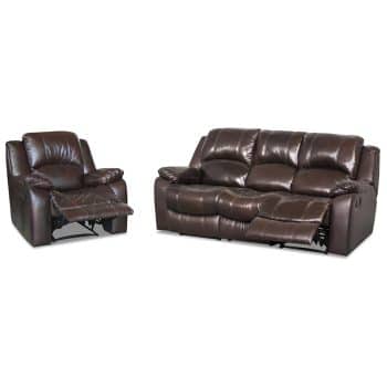 Luke 2T Brown recliner lounge suite