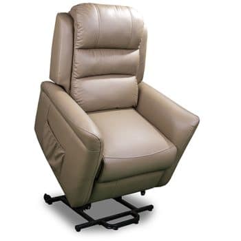 jersey dual motor lift recliner in coffee leather