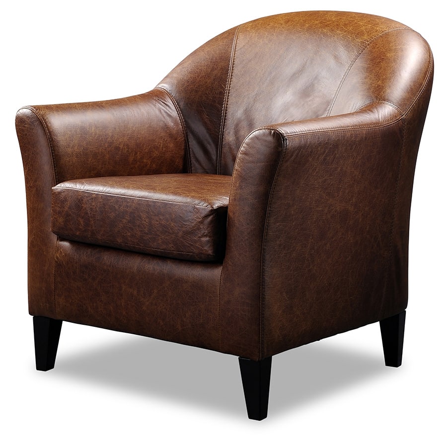 Tub Chair Leather Fabric Brisbane Devlin Lounges