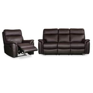 Horizon Rec plus 3 seater in brown leather