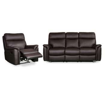 Horizon Rec plus 3 seater in brown leather