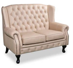 Paris 2 seater in cappuccino leather