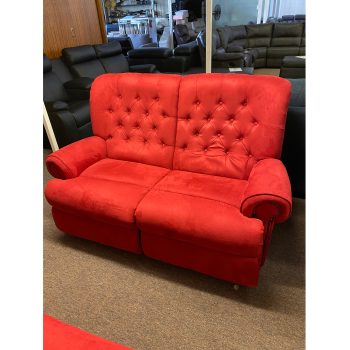 Yorkshire Red Velvet Chesterfield Recliner Lounge Clearance - Image 2