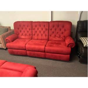 Yourkshire red velvet recliner lounge