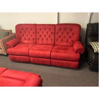 Yourkshire red velvet recliner lounge