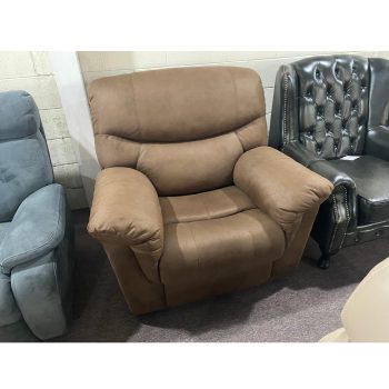 pesaro recliner in brown fabric